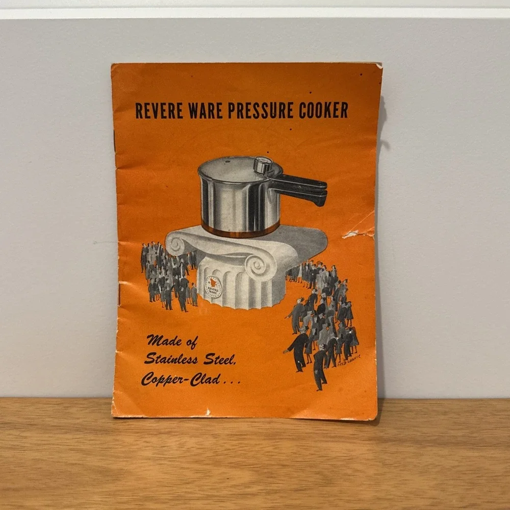 Revereware Vintage 1946 Pressure Cooker With All Parts Instructions DOUBLE RING